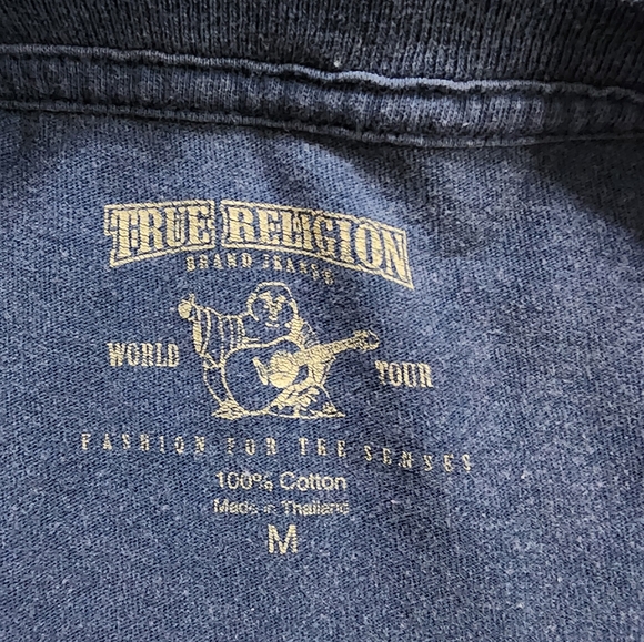 Vintage Blue True Religion Tee, Men's M - Picture 5 of 8